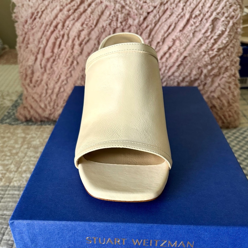 Eggshell Block heel mule Stuart Weitzman